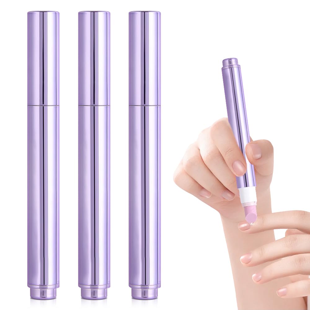 - 3-in-1 Nail Pen, Cuticle Oil Pusher Pen for Nails, Ceramic Cuticle Oil Pusher Pen for Dry & Damaged Nails and Hangnails, 3-in-1 Daily Nail Care Pen (3PCS)