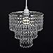FlavorThings 3 Tiers Fuax Crystal Acrylic Beaded Chandelier, W10.5