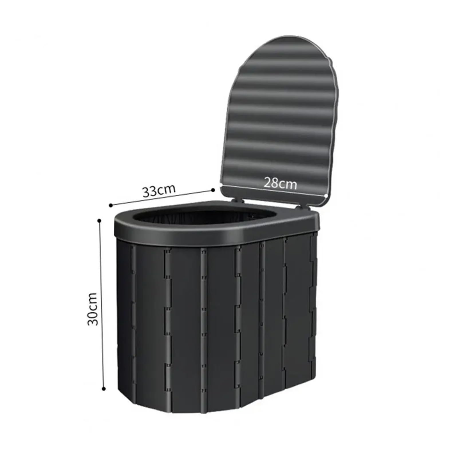 Inodoro Plegable Inodoro Plegable For Acampar con Tapa, De Viaje, Asiento Ancho, Orinal Coche Adultos