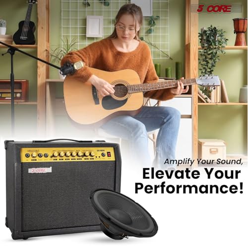 Image of 5 CORE 12 Inch Guitar Speaker 200W Peak 100W RMS 8 Ohm Amp Speaker Replacement for Guitar Amplifier Cabinets with 2 Inch Voice Coil & 30 Oz Magnet - SP 12120 8OHM GTR