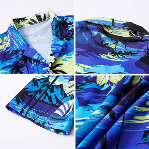 Image of SANGTREE 3 Piece Boy Outfits Short Sleeve Shirt and Shorts Set Beach Vacation Summer Clothes, 3 Months - 9 Years