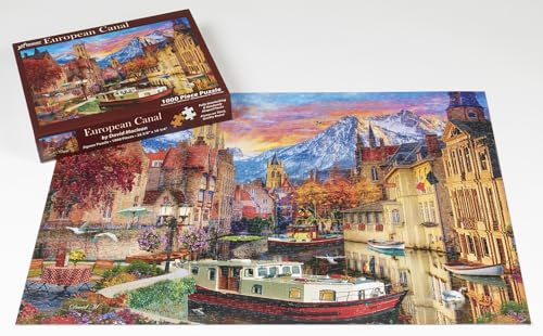Vermont Christmas Company European Canal Jigsaw Puzzle 1000 Piece, 68 x 49 cm (26 5/8" x 19 1/4") - Image 4