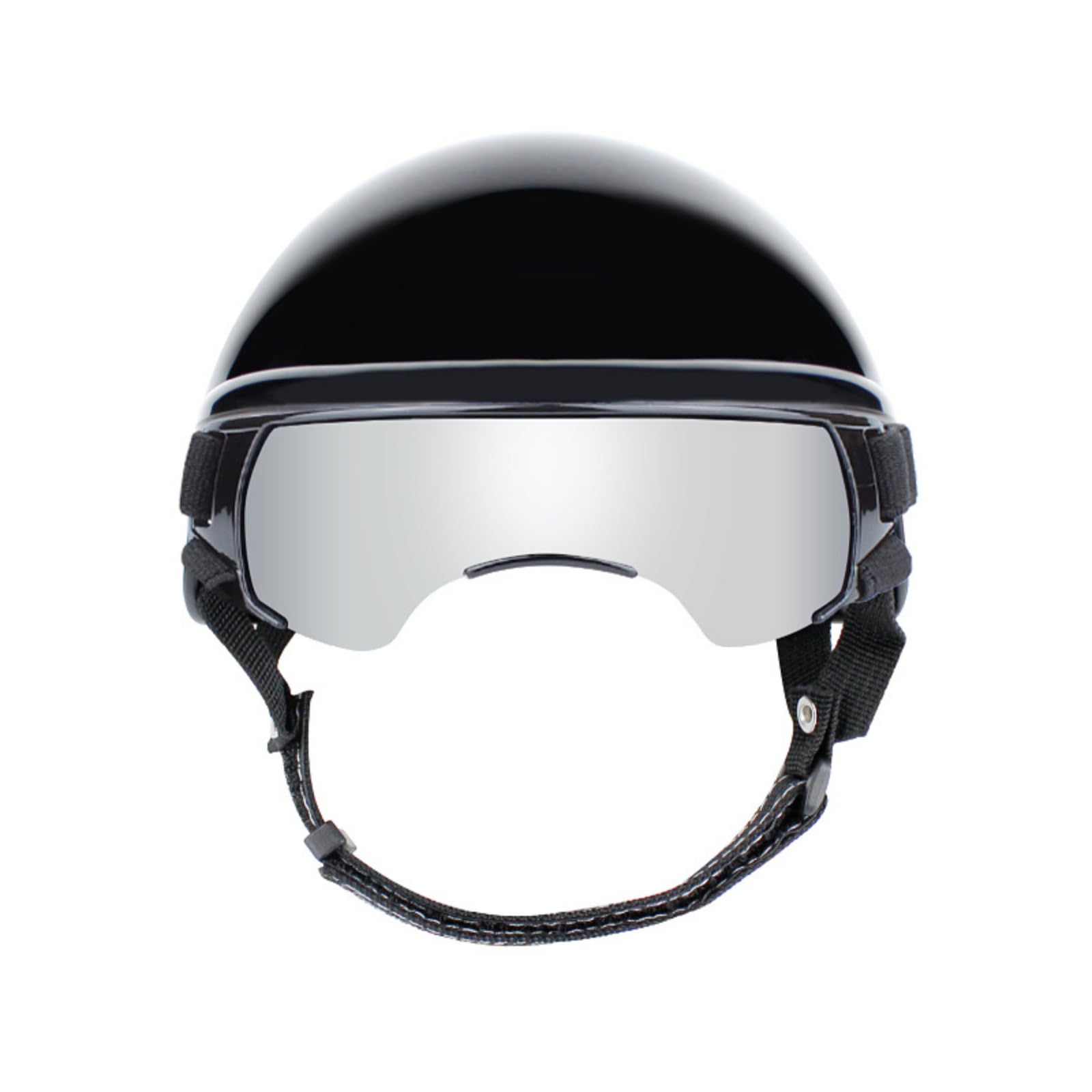 Generisch Zestaw 2 szt. kask dla psa i okulary, rozmiar S, kask motocyklowy dla małych psów ze srebrnymi okularami przeciwsłonecznymi, lekkie akcesoria, obwód głowy 37 cm