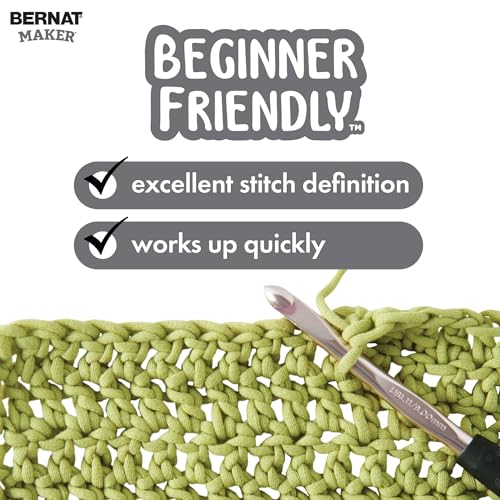 Image of Bernat Maker Cream Yarn - 2 Pack of 250g /8.8oz - 72% Cotton 28% Nylon - #5 Bulky - 290m /317Yards - for Knitting, Crochet and Amigurumi