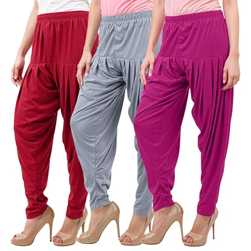 Image of Buy That Trendz Patiala Salwar for Women Relaxed Fit Viscose Patiyala Salwar Harem Bottom Pants