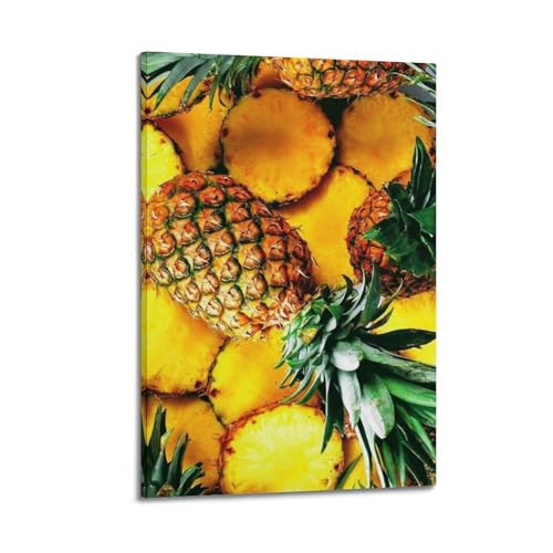 Décoration murale ananas doré ZHOUKEG 20x30 cm chic