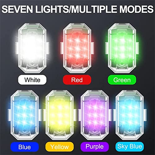 STARPIA LED Spia Lampeggiante,2 USB Ricaricabile Luci Stroboscopiche Di