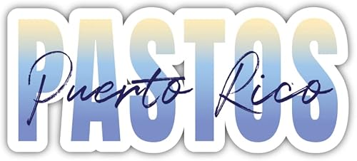 Pastos Puerto Rico Souvenir 4-Inch Vinyl Decal Sticker Script Design 4 InchSticker