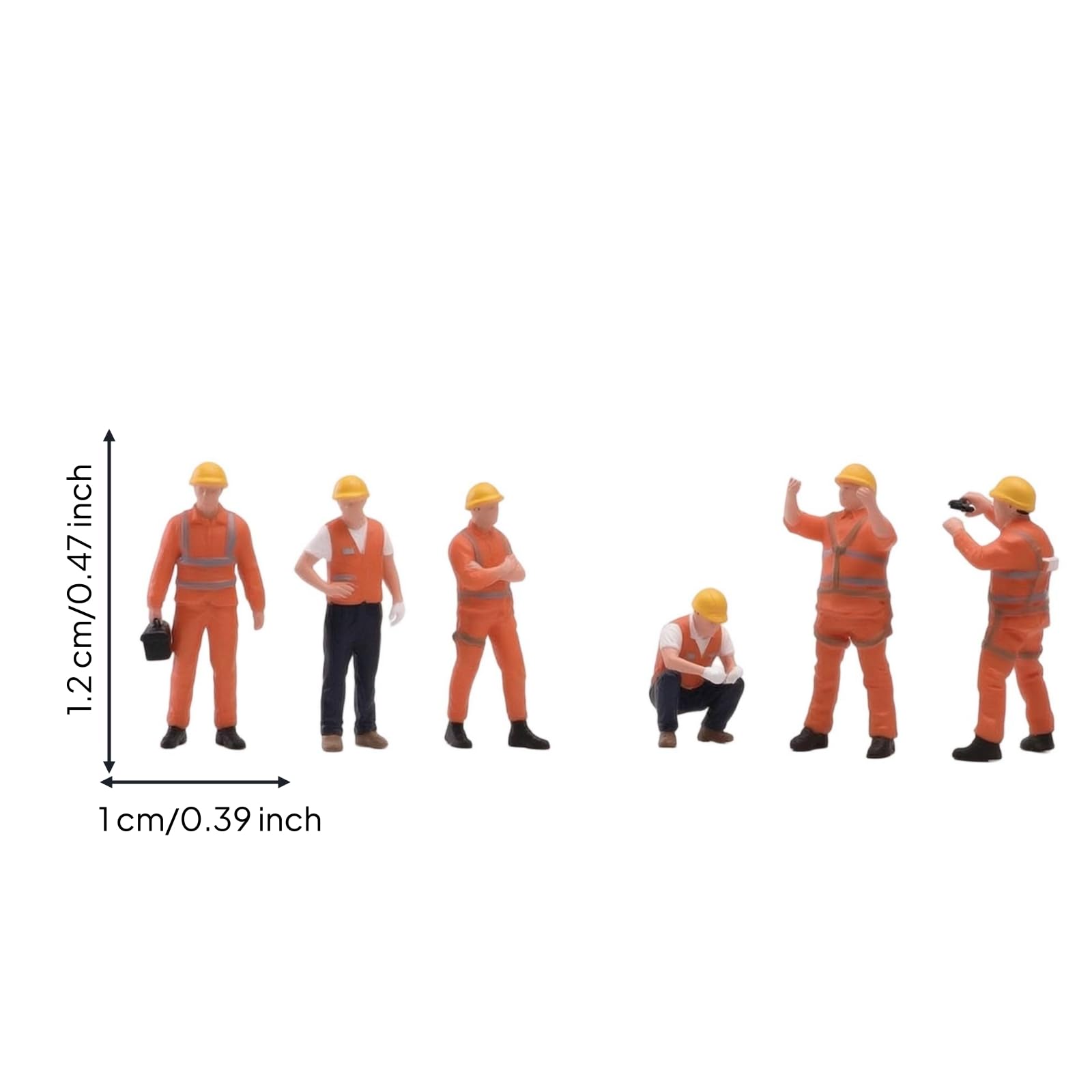 Manutenzione Operai Figure Personaggi Modelli Diorama Miniatura in Resina Dinamiche con Caschi E Tute da Lavoro Adatti per Plastici Ferroviari Scenari, Modello Colorato