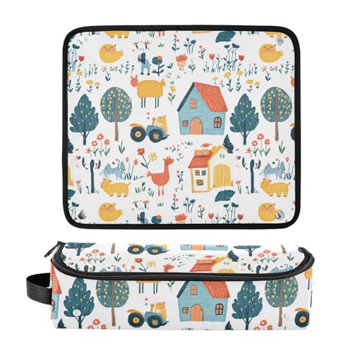 Bolsa de viaje resistente al calor Farm Marble para herramientas de cabello, organizador portátil para planchas, rizadores y accesorios de cuidado capilar miniatura 3