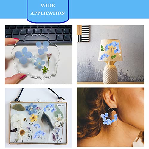 Flores Secas Prensadas Azules para Manualidades 42PCS miniatura 3