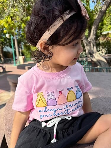 Princess Girls Shirt Magical Shirts for Toddler Embroidered Dress Graphic T Shirt Holiday Vacation Tee Tops4
