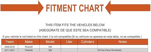 Miniatura 2 de Paquete de 2 limpiaparabrisas delantero de repuesto, selección de mecánicos para Peterbilt 389 2008-2021 (con parabrisas de dos piezas), hoja Pro