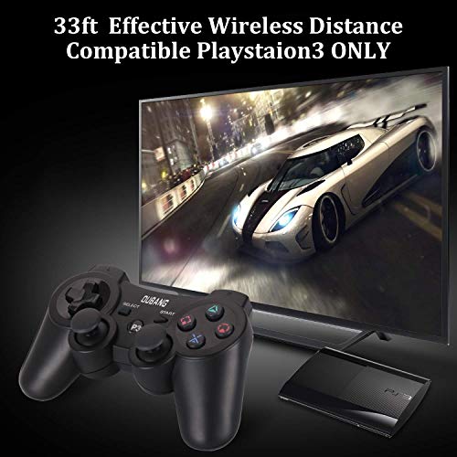 2 Pack PS3 Controller Wireless - OUBANG PS3 Remote for Playstation 3 with Dual Shock,The Best Choice for Gift (Graffiti+Black) - Thumbnail 2