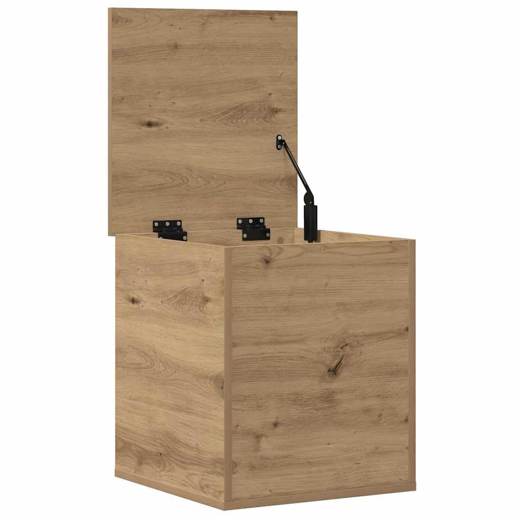 Hothingwell - Caja de almacenamiento de madera de ingeniería, 40 x 42 x 46 cm | Estilo minimalista, acabado liso, para salón, dormitorio, oficina, almacenamiento de libros