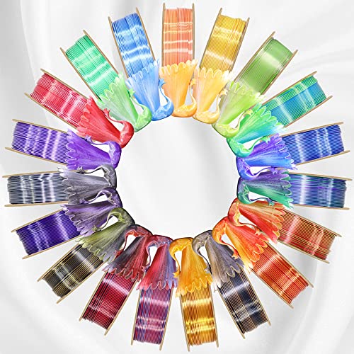 Image of TTYT3D Dual Color Silk Shiny PLA Coextrusion 3D Filament, 1.75mm Silk Shiny 2 Colors in 1 Printing PLA, Widely Fit for 3D Printer, 2.2lbs 1KG Dual Color 3D Printer Material, Green /Pink