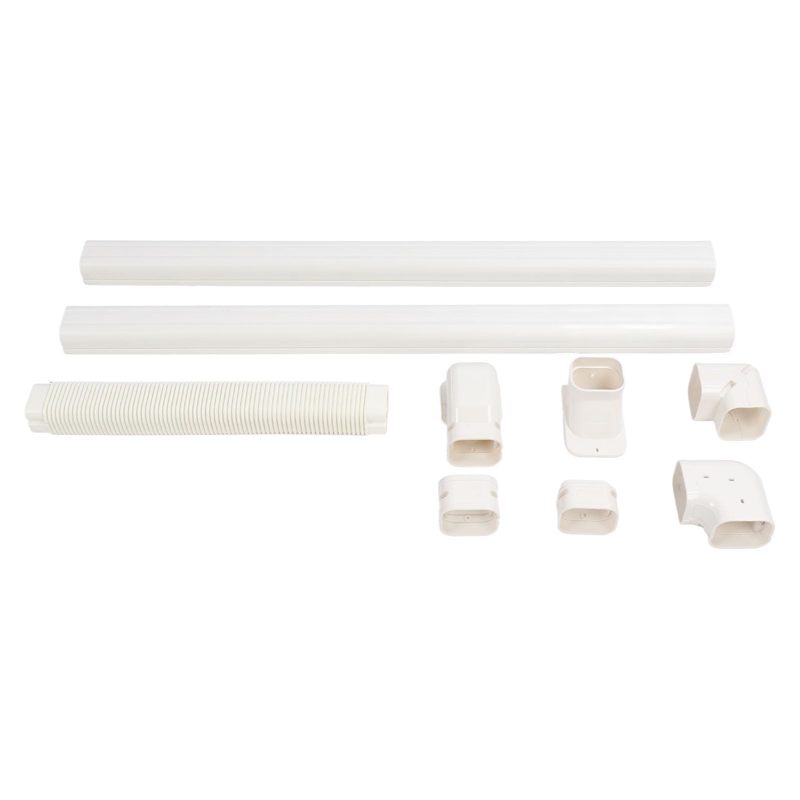 FTVOGUE Klimaanlage Dekorative PVC Leitungsabdeckungsset, Mini Split Wärmepumpen Rohrabdeckung mit Neutralem Beigeton für 1-2 AC Rohrschutz