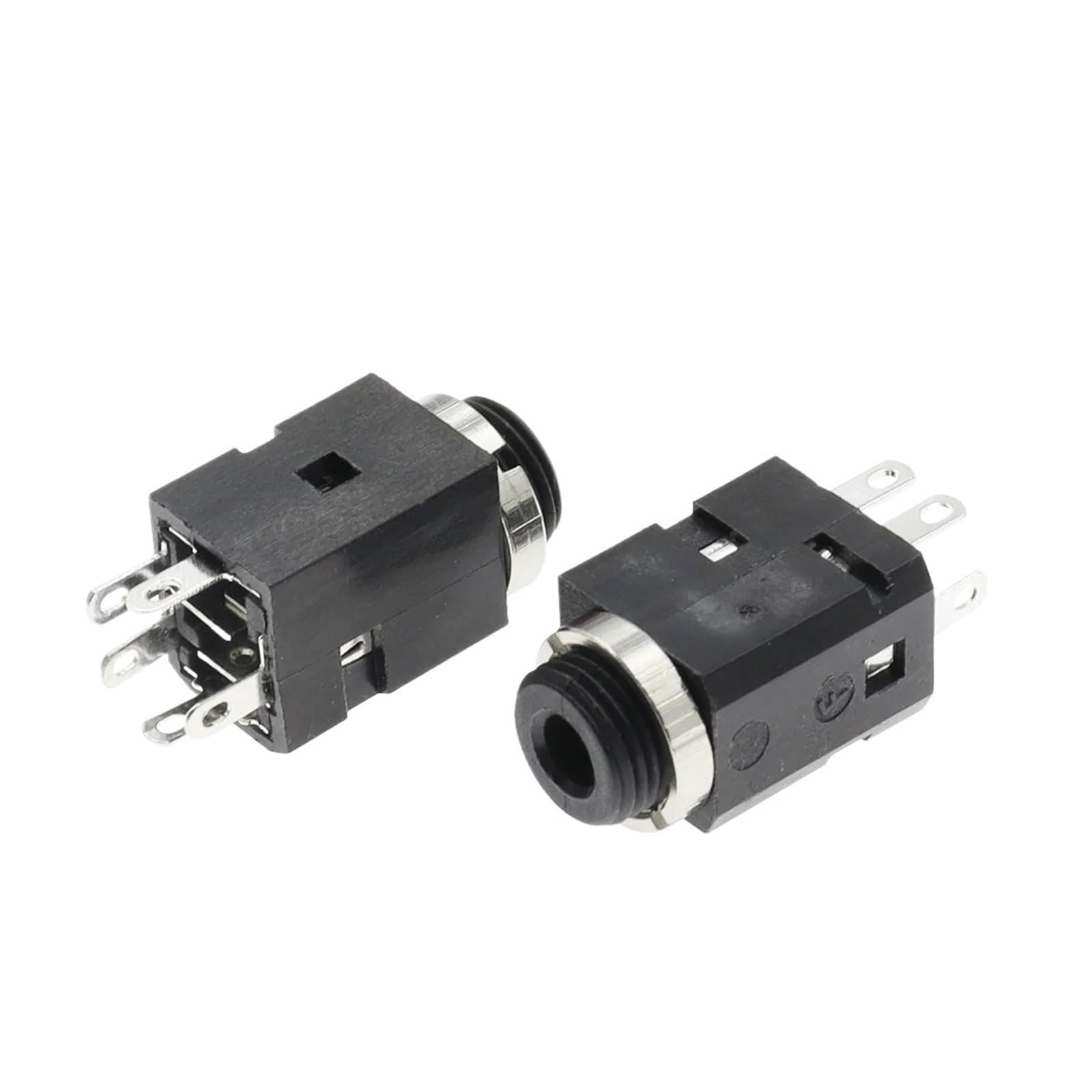 XQJVDGFRY 5PCS 3.5MM Vertical Socket 5Pin Stereo Female Socket Jack with Screw 3.5 Headphone Connector PJ-341 3 Poles