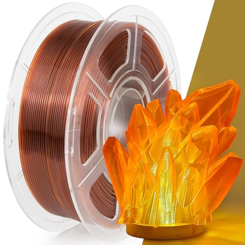 Image of IEMAI Clear PLA Filament 1.75mm Brown 1kg, Glossy Transparent Finish 3D Printer Filament Up to 600mm /s High Speed Printing for Lampshades, Home Decor & Creative DIY