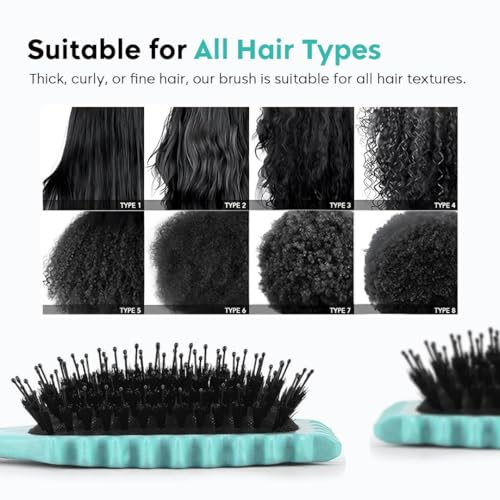 Image of (PACK OF 1) - Curly Hair Comb, Curl Defining Comb, Bristle Hair Brush Styling Brush, Curly Hair Comb, Curl Detangler Hair Brush, Shaping & Defining Curls For Women