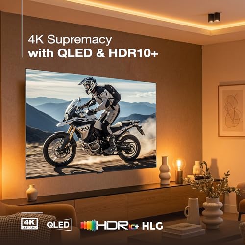 Image of SANSUI 127cm (50) 4K QLED Google TV with Dolby Vision, HDR10+, Dolby Atmos, HSR 120Hz Refresh Rate, MEMC, 30W Surround Sound, FloLED Panel JSW50UG23Q (Black)