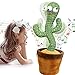 TRFBC Juguetes de Peluche de Cactus, Cactus bailarín de Peluche Juguetes Electrónicos temblorosos Cactus de Baile Divertidos Juguetes educativos para la Primera Infancia,USB,120 Canciones