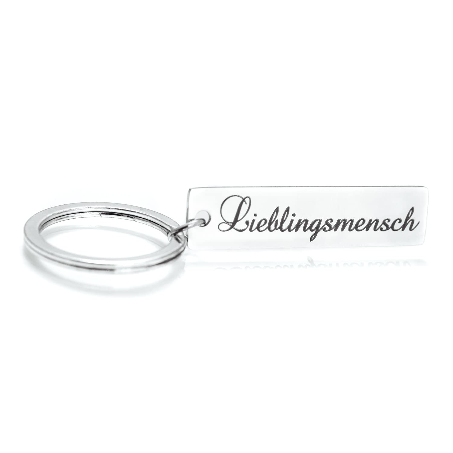 Schlüsselanhänger mit Gravur Lieblingsmensch - Schlüsselband