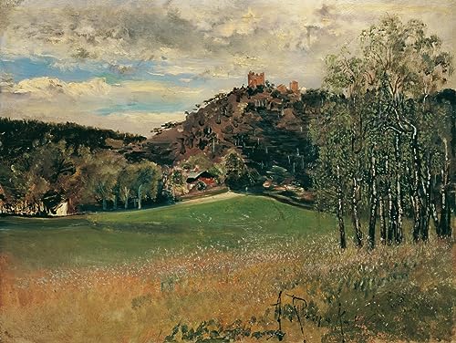 Toile Anton Romako Meiereiwiese à Vorderbrühl tableau mural decoration salon 60x90cm