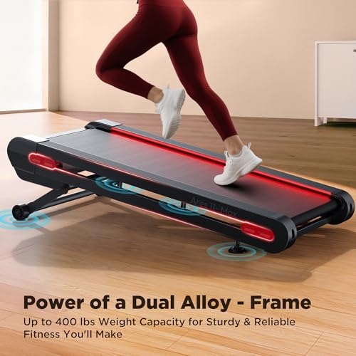 Image of Jogwell Walking Pad Treadmill with 12% /20% Auto Incline, 3.5HP Brushless Ultra-Quiet, Under Desk Treadmill for Home Office, 400 LBS Capacity, 30% Wider Deck, Vertical Storage