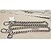 YOHAX Silver Chain Strap Replacement Crossbody Bag Handbag Purse Making Supplies With Clover and Peach Heart (23