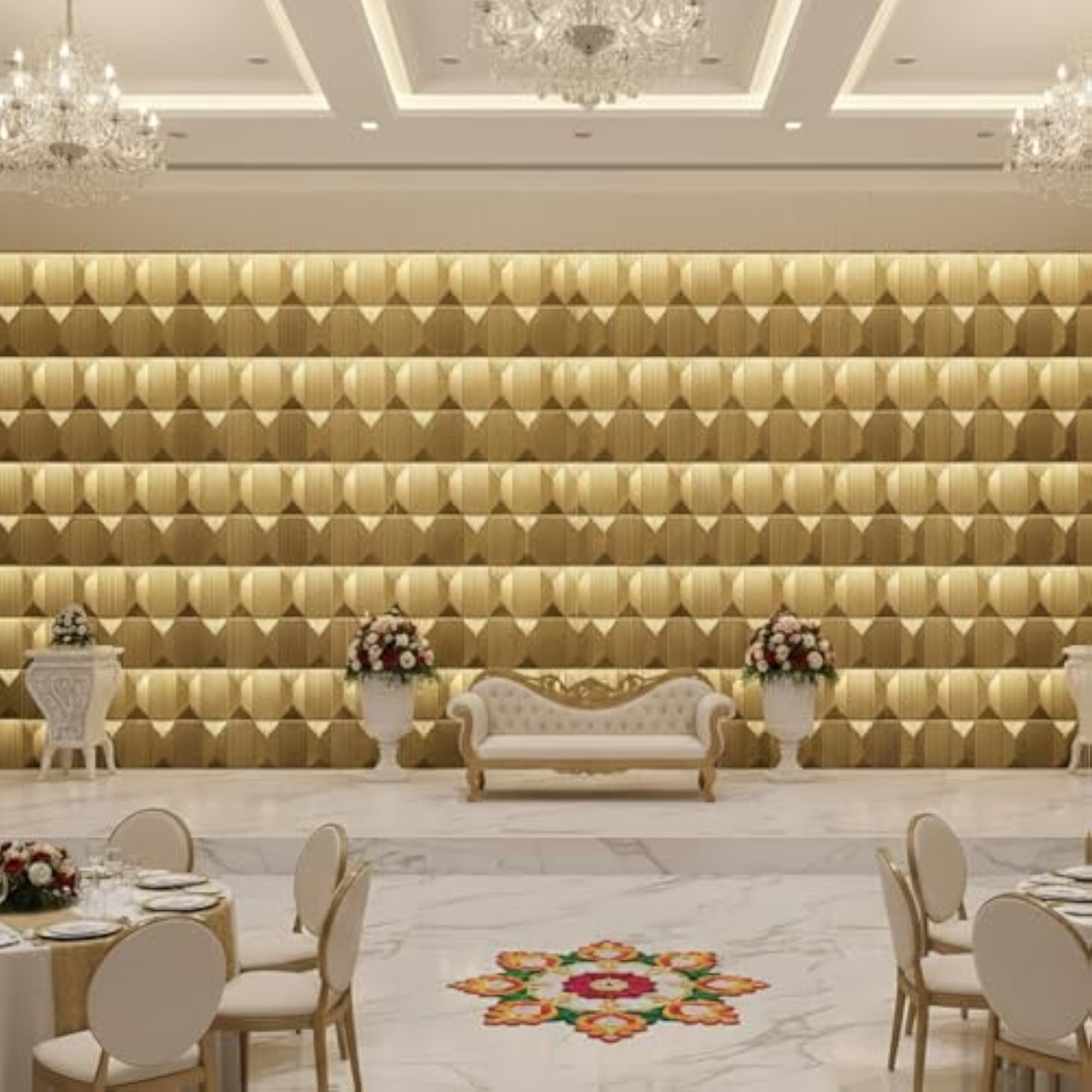 3D PVC Wall Panels - Abstract Design