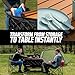 MoverX 200L Camping Trolley on Wheels, Table Folding Wagon, Portable Camping Cart, Foldable Trolly for Festival Beach Outdoor Garden Picnic Shopping Fishing, Wide Wheels, Adjustable Handle, Black