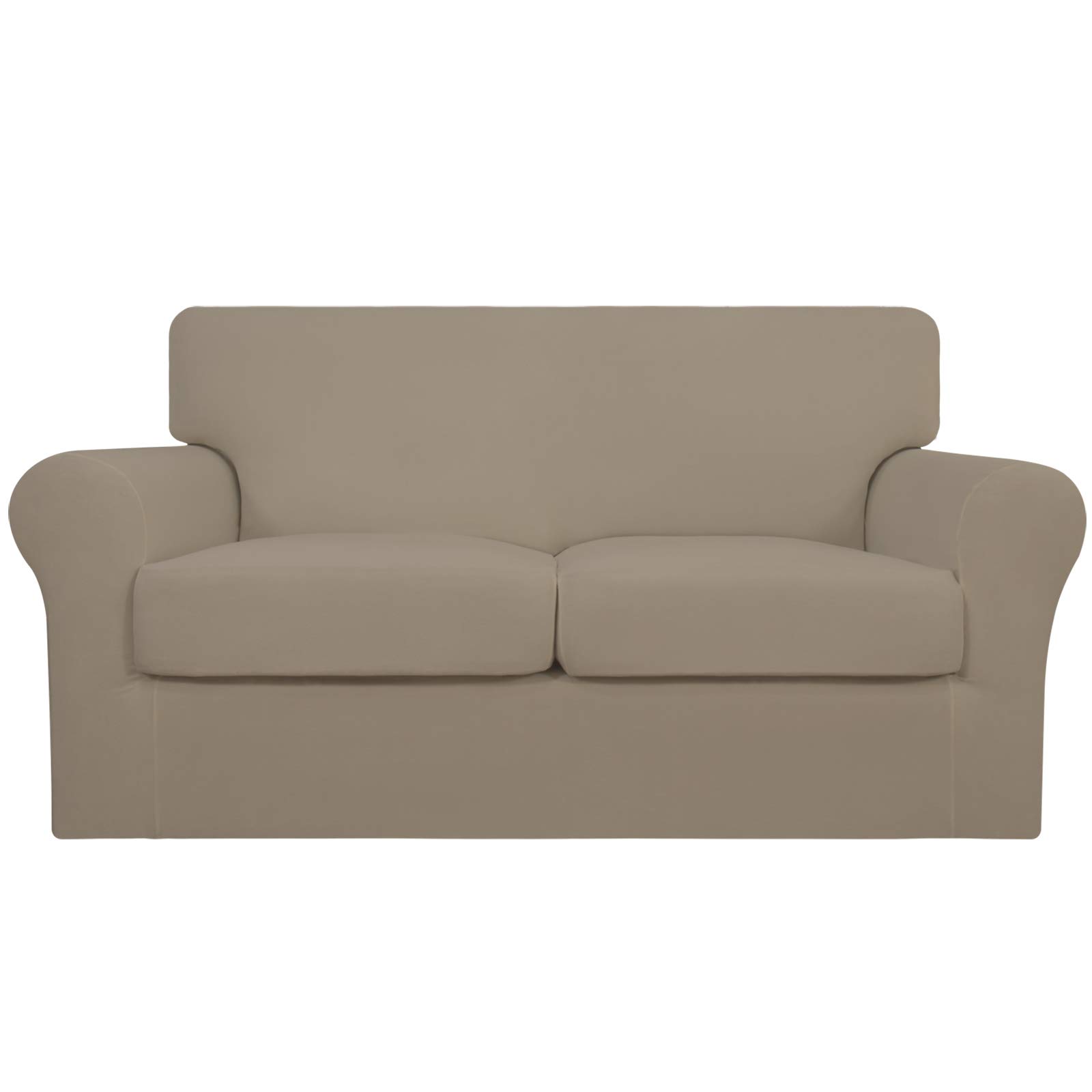 Easy-Going 3 Pieces Stretch Loveseat Couch Cover for 2 Cushion Washable