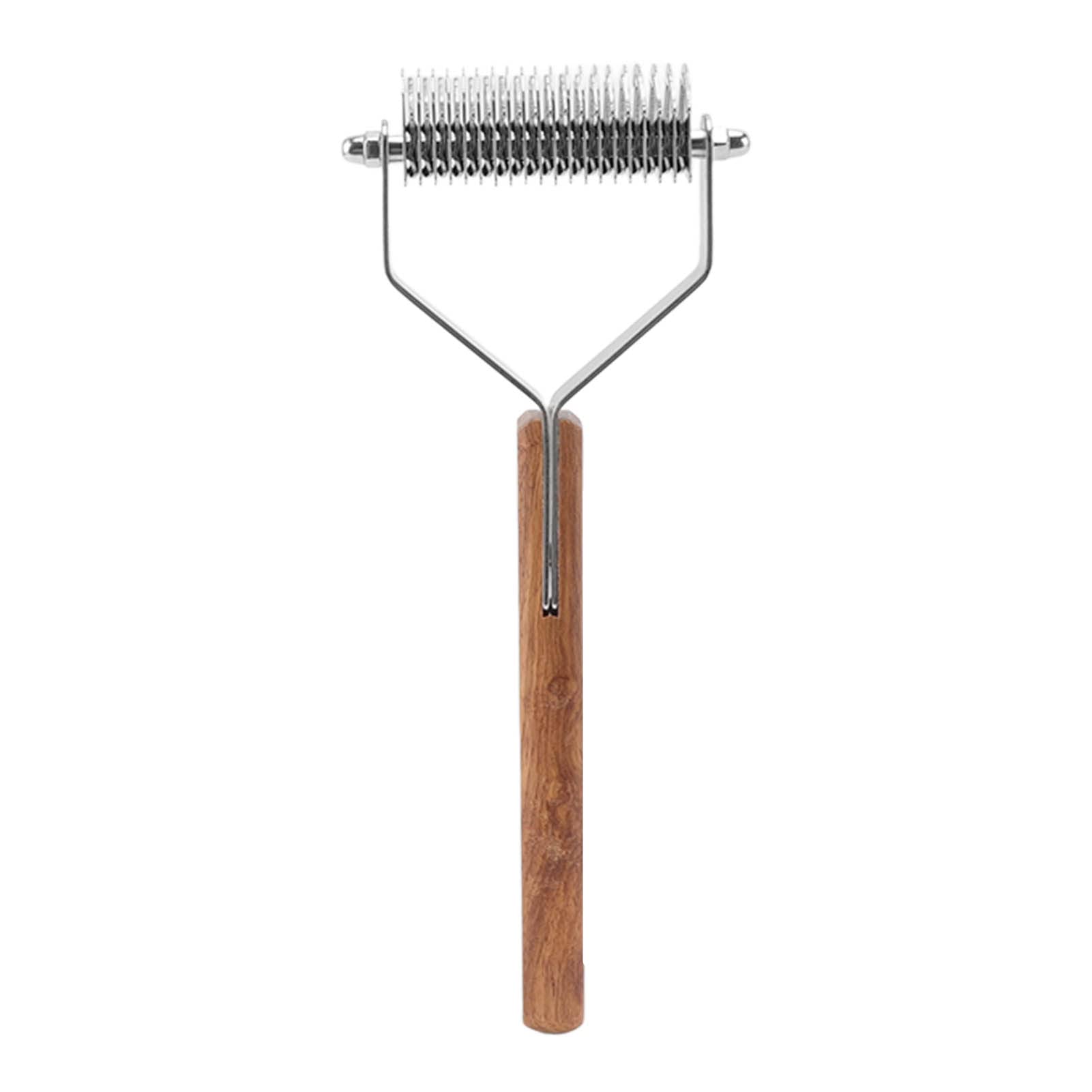 TANIQIACA Multipurpose 2in1 Dogs and Cats Grooming Rake, Made of Stainless Steel, Double Sided Hair Removal Brush, Easy to Clean, Promotes Healthy Skin and Reduces Hair