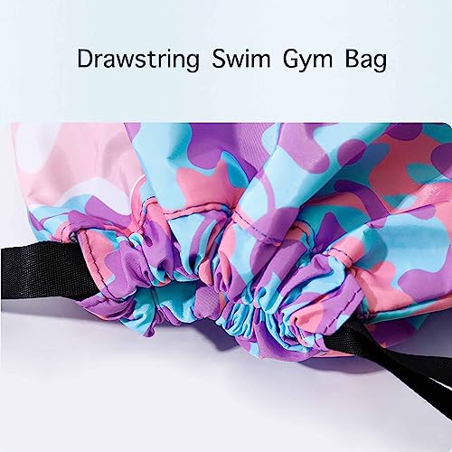 Ituble Mermaid Waterproof Beach Gym Backpack Mermaid Drawstring Swim Bag For Women Men Draw String Swim Bags For Swimmers Dance Yoga Camp Bag Dry Wet Separated Swimming Bag With Shoe Compartment #TOP5