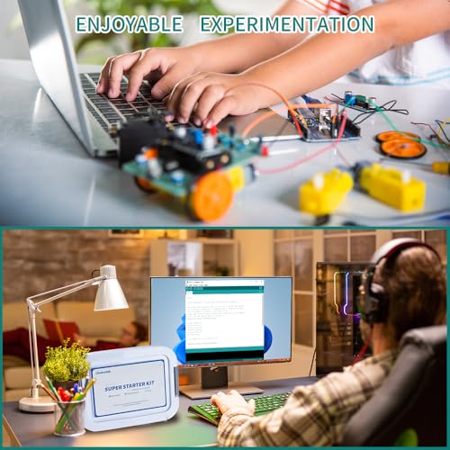Super Starter Kit for Adults and Schoolchildren Compatible with Arduino IDE, Includes UNO R3 Board and Tutorial Includes Breadboard & Module Kit - Image 6