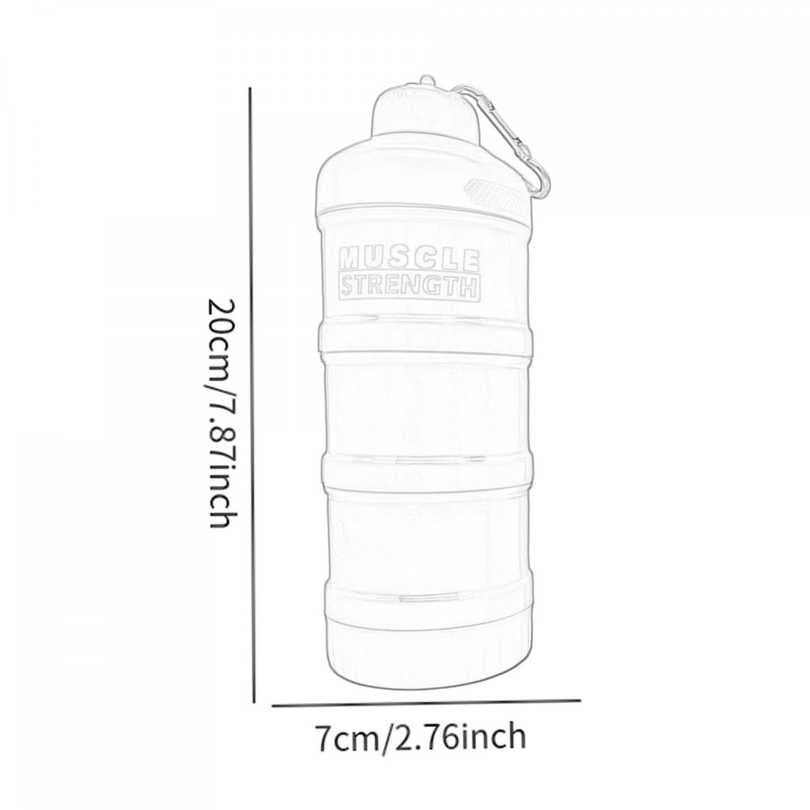 rockible Contenant de étanche pour Protéines en Poudre, Portable et Muni de Mousquetons, Idéal pour Le Sport, Les et Le Fitness. Bouteille Mélan