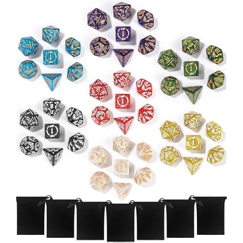 Dés polyédriques TIDEVAN 49 pièces Cover
