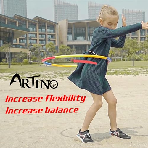 Image of Artino Hula Hoop, Exercise Ring for Fitness with 30 inch Diameter for Boys, Girls, Kids and Adults (Multicolor), Hoola Hoop, Adjustable Design, use for Lose Weight, Fat Burning Healthy Model Sports