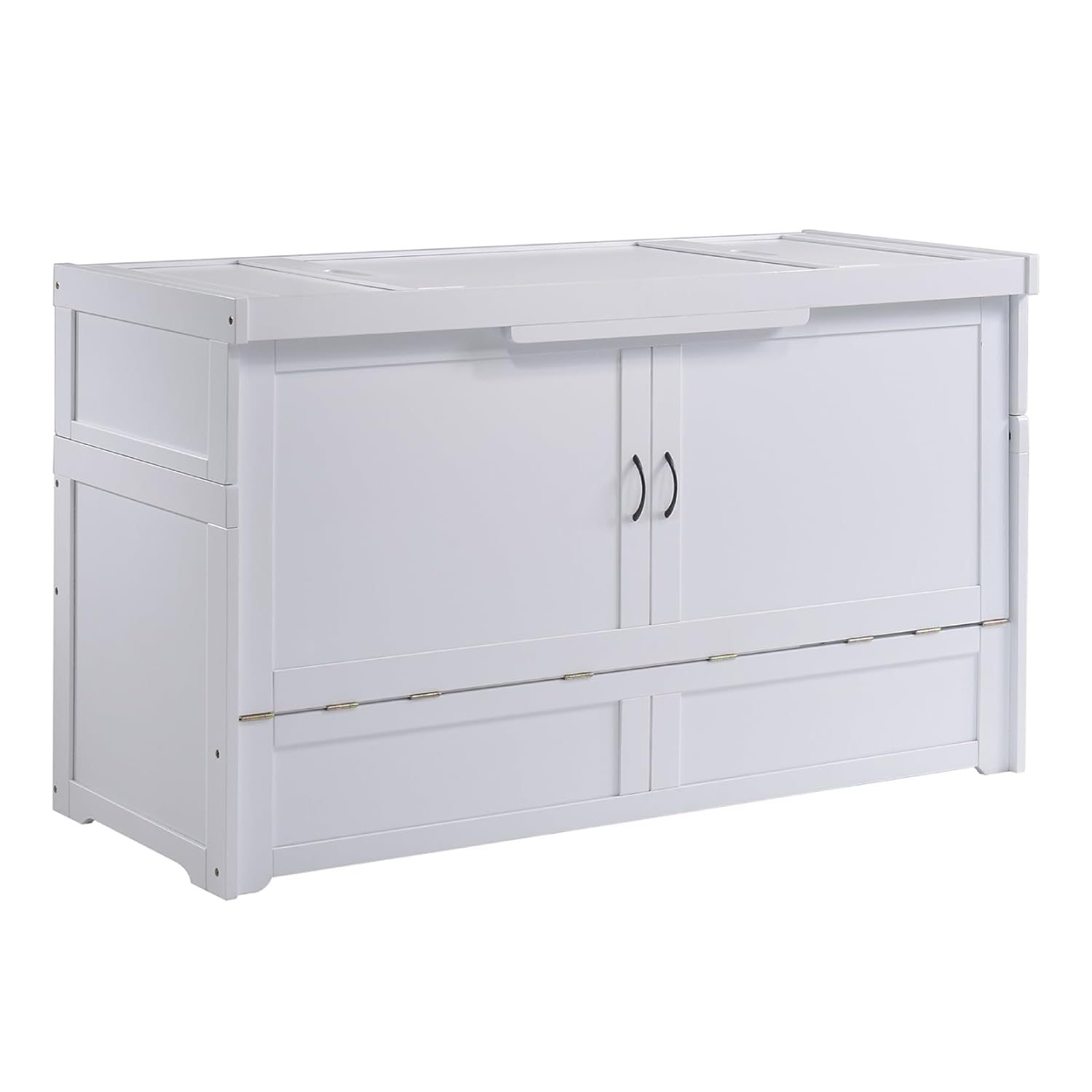 NIGHT & DAYFurniture Murphy Cube Cabinet Bed (White, Queen)