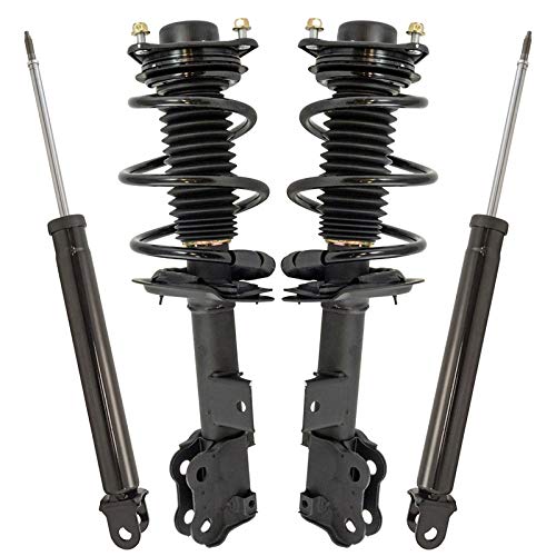 Image of TRQ Front and Rear Complete Strut Assembly & Shock Absorber Kit Complete Strut & Coil Spring Assembly Compatible with 2012-2014 Hyundai Sonata
