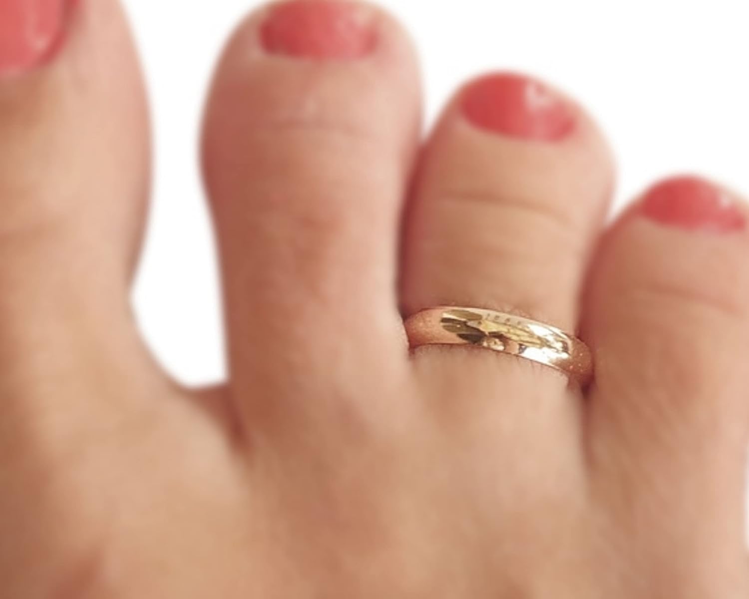 Handmade Gold Plain Band Adjustable Toe Ring, Yellow Gold Plated over Sterling Silver, Classic Dainty Open Toe, Pinky or Knuckle Rings for Women, By MiYa Jewelry Creations