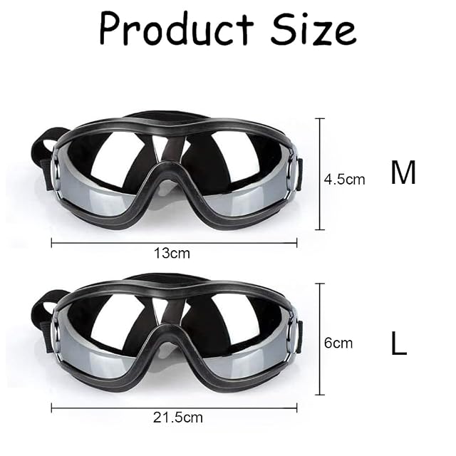 Foto 2 de 7 de XFSRG Gafas de Sol para Perros Tipo Envolvente Perro Gafas de Moto Protección Ocular Perros para Paseo Viaje…