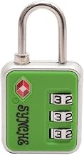 Skywalk TSA Approved 3 Digit Combination Steel Padlocks for Travel Luggage, Baggage, Suitcases and Backpacks (Random Color), Metal