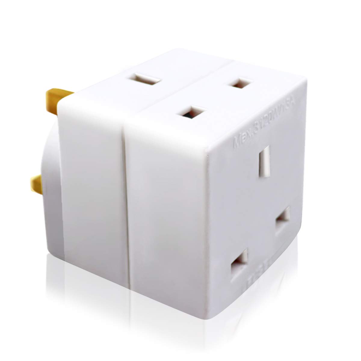 Mr. Gadget's Solutions ADATTATORE MULTIUSO A 3 VIE PRINCIPALI ADATTATORE FUSED UK 240V 13A-3 Pack -Bianco - Foto 6