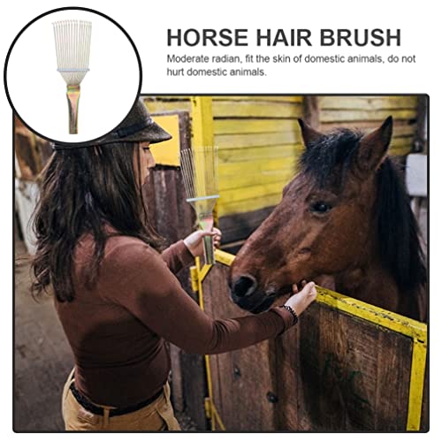 Ipetboom Raspador De Pelo De Gado Ancinho De Metal Ancinho De Preparação De Cavalos Ancinho Escova D