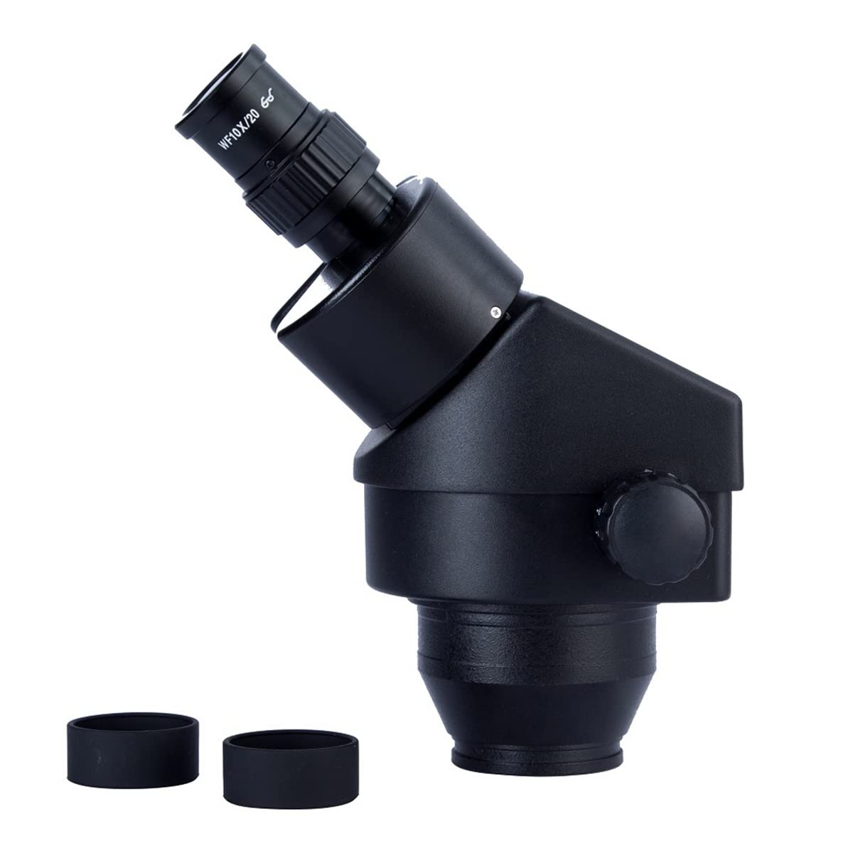 Microscope Black Stereo Zoom Microscope Head 3.5X-180X Trinocular Microscope WF20X Eyepiece(7X 45X Binocular)