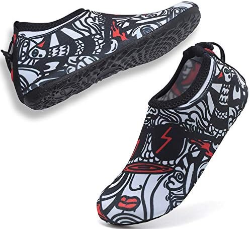 VIFUUR Womens Mens Water Shoes Adjustable Aqua Socks for Outdoor Swimming Beach Surfing Zipper