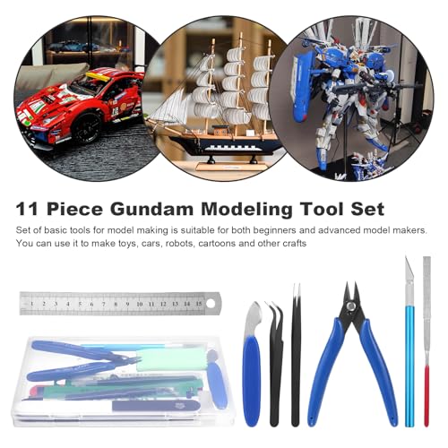 Fippy 11PCS Model Kit Tools, Gundam Model Tool Kit, Hobby Building Tools Kit for Gundam Basic Model Assembling, Building and Repairing - Image 6