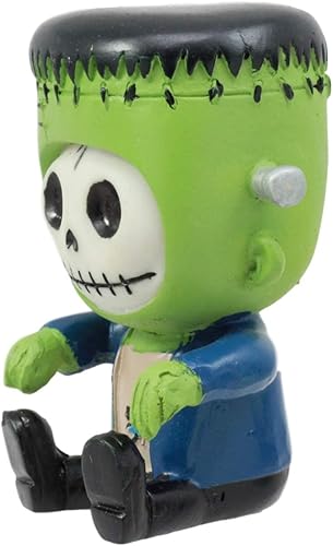 Miniatura 3 de Ebros Frankie The Frankenstein Furrybones - Figura pequeña de 3 pulgadas de alto, huesos peludos, esqueleto, monstruo, estatua de decoración como